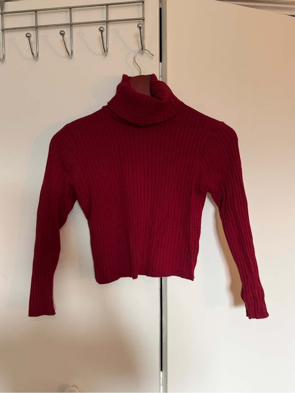 Ribbed Cropped Turtleneck